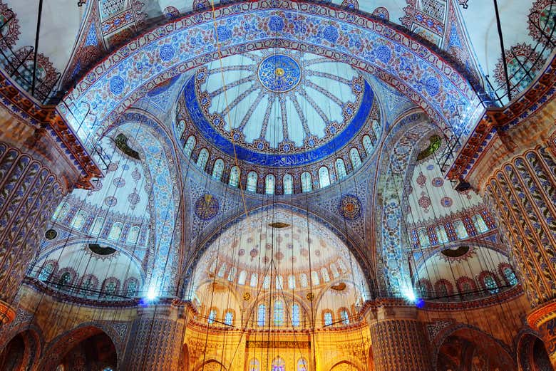 Detalles del interior de la mezquita